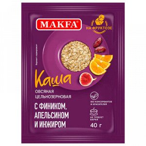 Каша Макфа бокс 40г*25шт овсяная Финик, Апельсин, Инжир