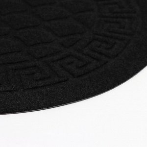 Коврик придверный влаговпитывающий «Чешуйки», 40x60 см, цвет чёрный