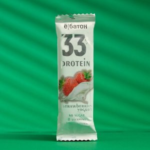 Протеиновый батончик "Ё/батон", клубника йогурт, 45 г