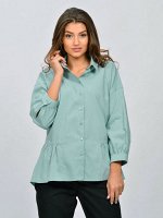 2-11-036-8 блузка &quot;Мерилин&quot; серо-зеленый