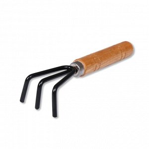 Набор садового инструмента, 3 предмета: рыхлитель, 2 совка, длина 20 см, деревянные МИКС ручки, Greengo
