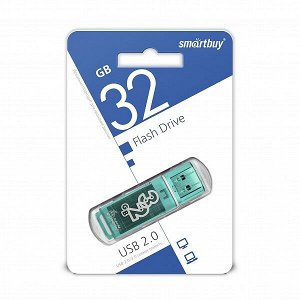 Флешка USB 32GB Glossy series Green (SB32GBGS-G)
