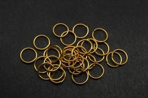 Набор соединительных колец для бижутерии золото 10мм 3г