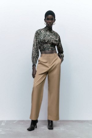 Printed cropped топ