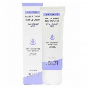 Jigott Осветляющий крем с гиалуроновой кислотой Aura Secret Hyaluronic Acid Water Drop Tone Up Cream, 50 мл