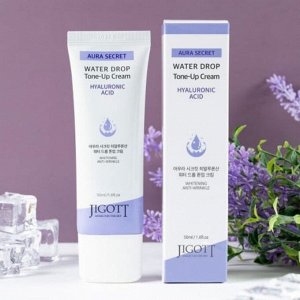 Jigott Осветляющий крем с гиалуроновой кислотой Aura Secret Hyaluronic Acid Water Drop Tone Up Cream, 50 мл