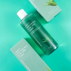 Jigott Увлажняющий тонер с экстрактом алоэ / Moisture Real Aloe Vera Toner, 300 мл