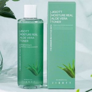 Jigott Увлажняющий тонер с экстрактом алоэ / Moisture Real Aloe Vera Toner, 300 мл