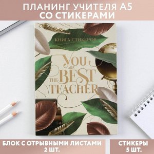 Планинг учителя со стикерами You are the Best TEACHER, А5, твердая обложка