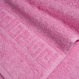 Розовое Махровое полотенце