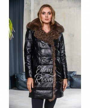 Утеплённое кожаное пальто для еврозимы