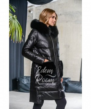 Зимнее кожаная пальто для женщин
