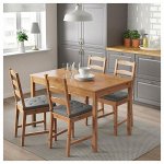 IKEA / ЙОКМОКК N стол+4стула морилка,антик RU