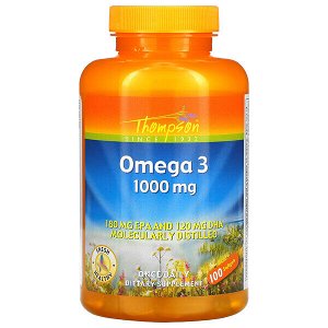 THOMPSON Омега 3, 1000 мг, 100 капс.