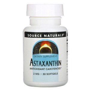 SOURCE NATURALS Астаксантин, 2 мг, 30 капс.