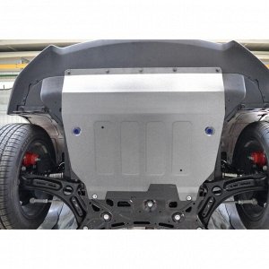 Защита картера и КПП Rival для Geely Coolray SX11 2020-н.в., штампованная, алюминий 3 мм, с крепежом, 333.1922.1