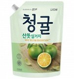 CJ LION Ср-во д/посуды, фруктов, овощей BLENDING GreenTangerine (Зелёный мандарин) 1kg (мягкая уп.) Pouch /10шт/