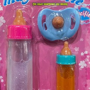 Волшебная бутылочка для кукол, набор 2 шт. с соской, МИКС, уценка