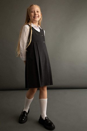 DEFACTO Платье-жилет трапециевидной формы Back To School для девочек