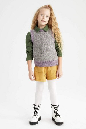 Трикотажный свитер стандартного кроя для девочек