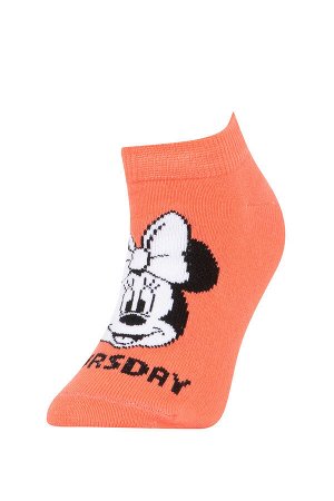 Набор из 5 коротких носков с лицензией Disney Mickey & Minnie для девочек из хлопка