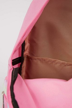 Рюкзак для девочки с принтом единорога и подставкой для карандашей