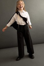 Широкие брюки Back To School для девочек с поясом