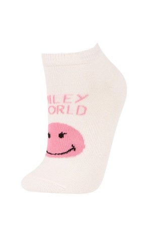 Три пары длинных носков из хлопка с лицензией SmileyWorld для девочек