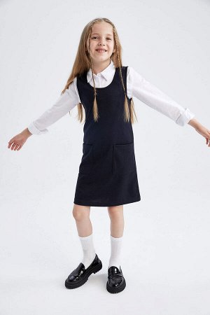 Платье без рукавов трапециевидной формы для девочек Back To School