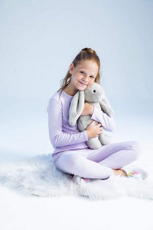 Пижамный комплект с принтом единорога для девочек