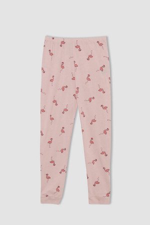Пижамный комплект с принтом фламинго для девочек