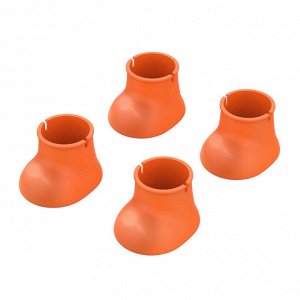 Насадки на круглые ножки стульев (4 шт), цвет оранжевый