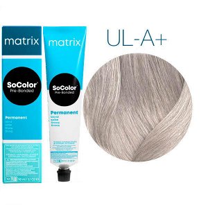 Matrix Socolor , Матрикс Соколор краска для волос аммиачная СоКолор UL-A+ Ультра Блонд Пепельный+ - UL-1, 90 мл