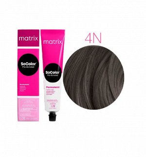Matrix Socolor, Матрикс Соколор краска для волос аммиачная 4N шатен, 90 мл