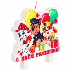 Paw Patrol Свеча в торт &quot;С Днем Рождения&quot;