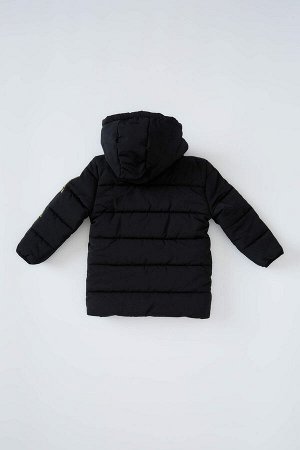Водоотталкивающее пальто с капюшоном и плюшевой подкладкой для мальчика для маленьких мальчиков
