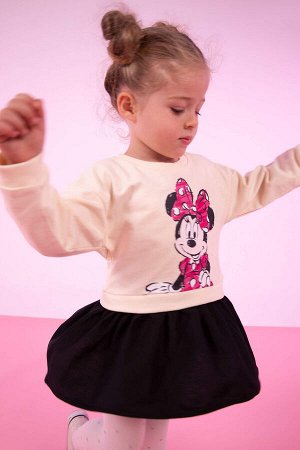 Толстовка с длинными рукавами и длинными рукавами из ткани Disney для девочек Disney Mickey & Minnie