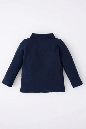 Футболка Baby Boy Basic с воротником поло и длинными рукавами из пике