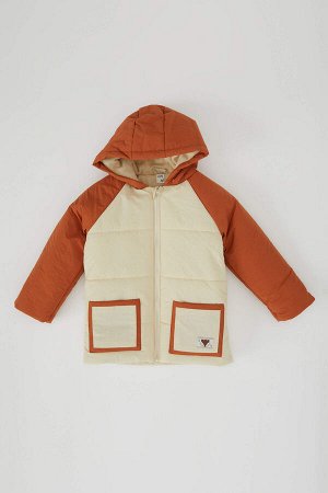 Водоотталкивающее пальто с капюшоном и флисовой подкладкой для мальчика для маленьких мальчиков