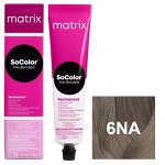 Matrix Socolor , Матрикс Соколор краска для волос аммиачная СоКолор 6NA темный блондин натуральный пепельный 90 мл