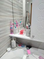 Набор аксессуаров для ванной комнаты из искусственного камня (акрил), фактура