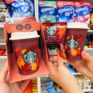 Starbucks Autumn Cup 80g - Японский Старбакс Осенний вкус. Пластиковый стакан с кофе