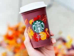 Starbucks Autumn Cup 80g - Японский Старбакс Осенний. Пластиковый стакан. Без кофе