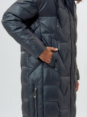 MTFORCE Пальто утепленное женское зимние темно-зеленого цвета 11373TZ