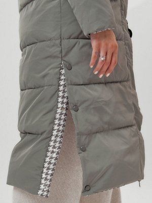 MTFORCE Пальто утепленное двухстороннее женское цвета хаки 112272Kh