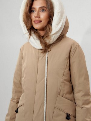 MTFORCE Пальто утепленное женское зимние горчичного цвета 112288G