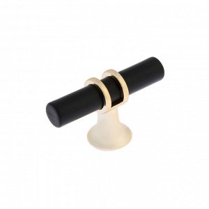Ручка-кнопка CAPPIO, d=12 мм, пластик, цвет золото/черный