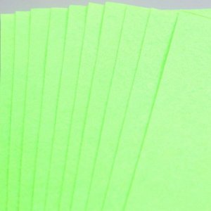 Фетр "Ярко-зеленый" 1 мм (набор 10 листов) формат А4