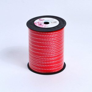 Лента упаковочная пластиковая «Сердечки», красная, 0.5 см х 500м