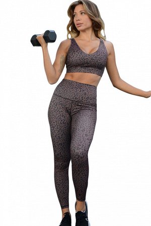 Black High Waist Sports Bra Leggings Set